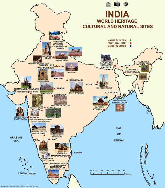 Total World Heritage Sites In India