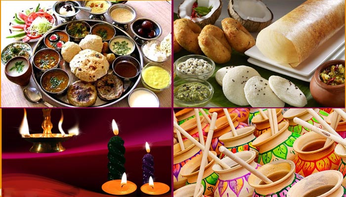festivals celebration with indian dishes