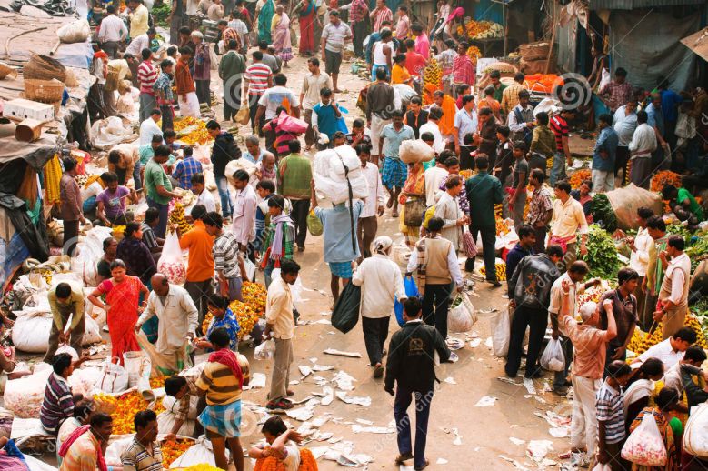 Kolkata-Mullik Ghat Flower market.