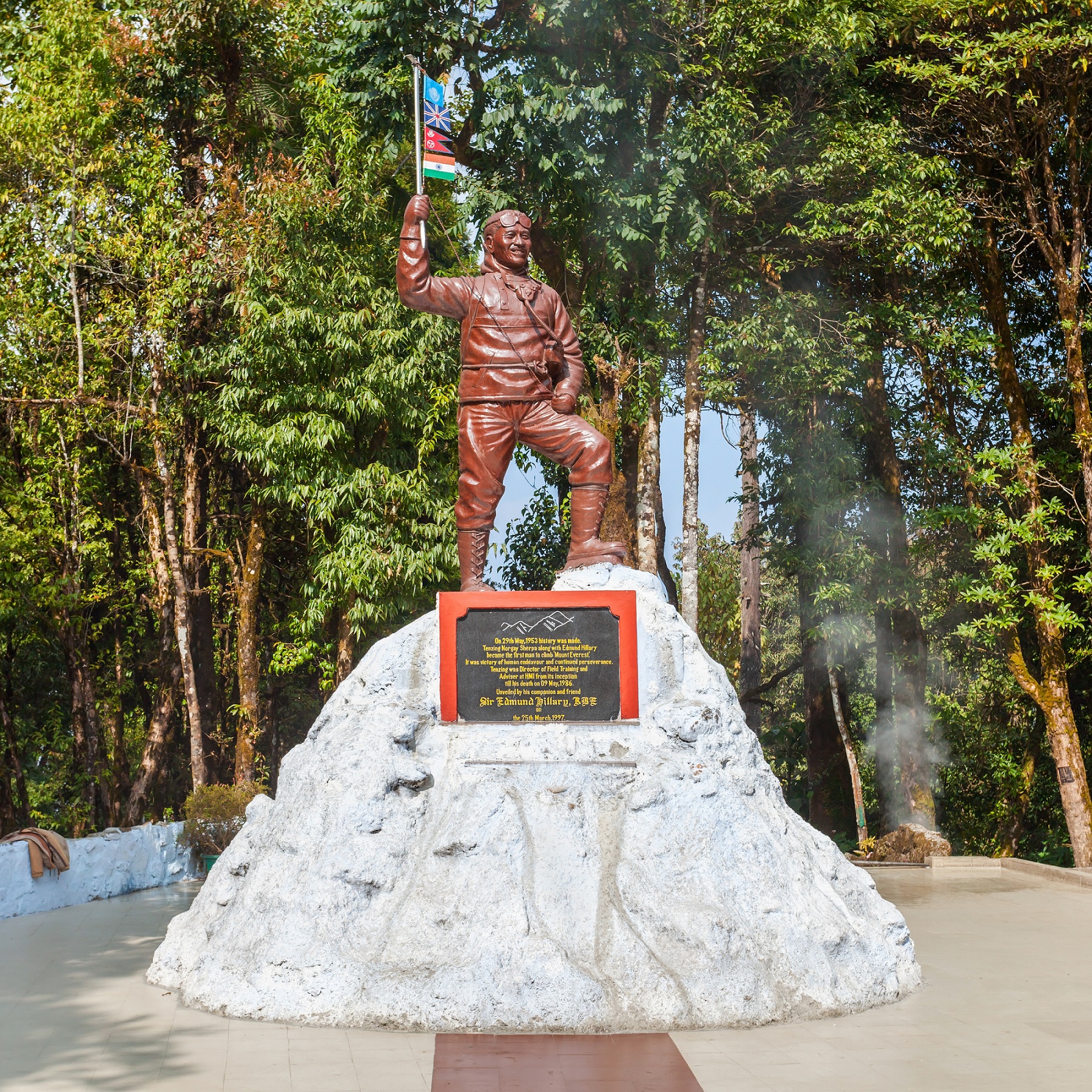 DARJEELING, INDIA - NOVEMBER 18, 2015 Tenzing Norgay memorial at the Himalayan Mountaineering Institute in Darjeeling, India.